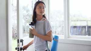 woman protein shake