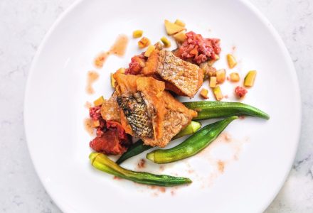 salmon and vegetables